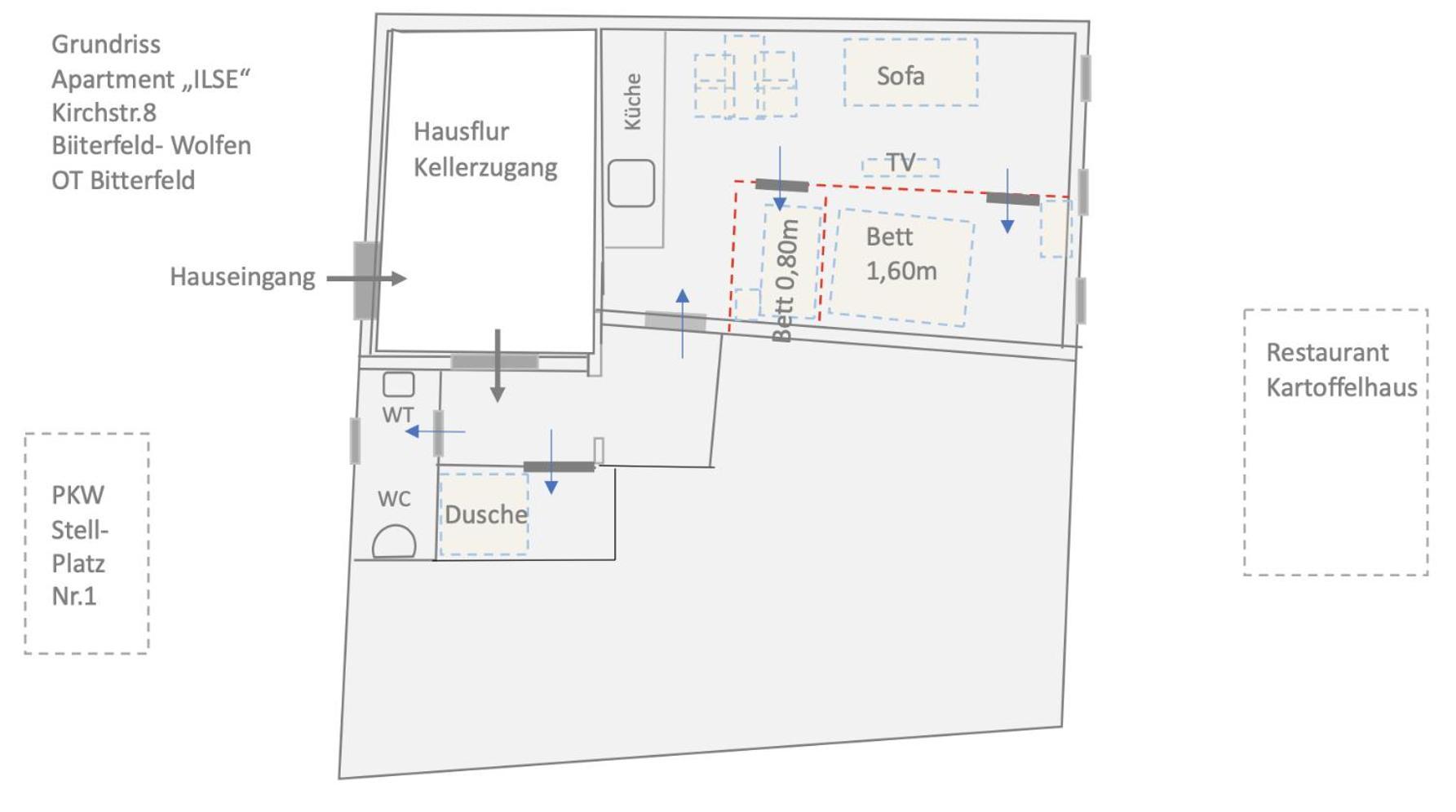 Appartement "Ilse" An Der Goitzsche Inklusive Parkplatz Bitterfeld-Wolfen ภายนอก รูปภาพ